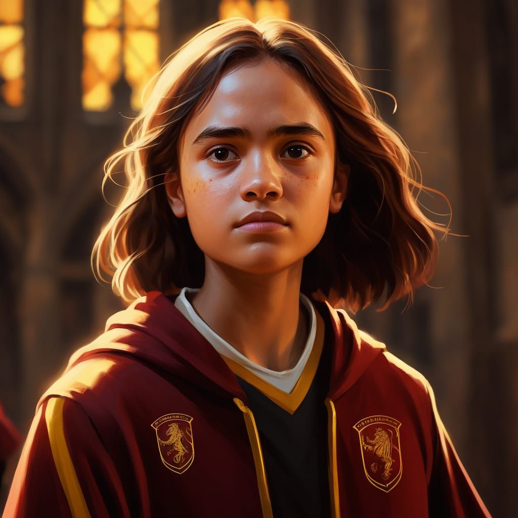 Gryffindor's Fearless Keeper in Quidditch Action