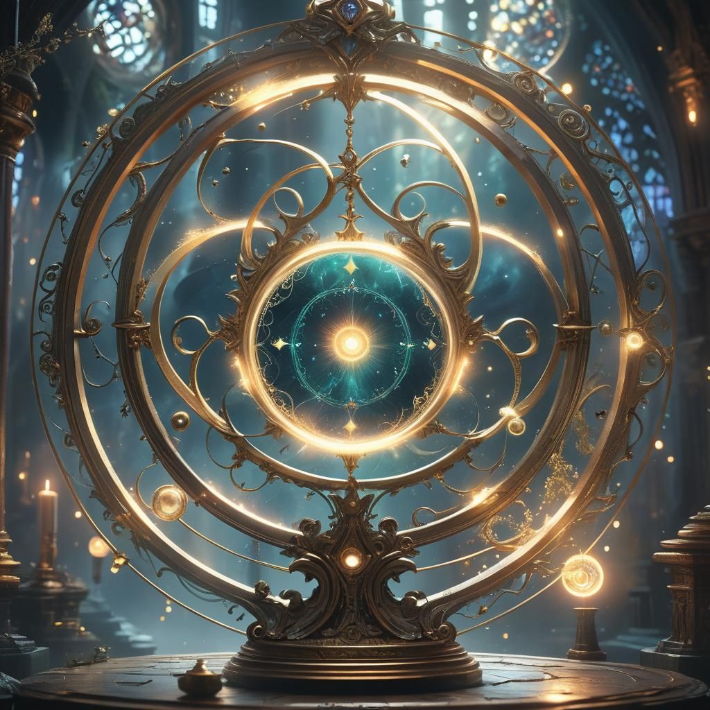 Magical Spinning Circles with Volumetric Lighting