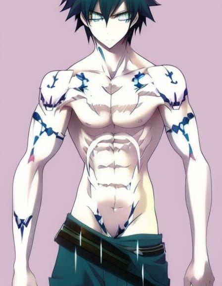 Futuristic Anime Boy in Manga Style