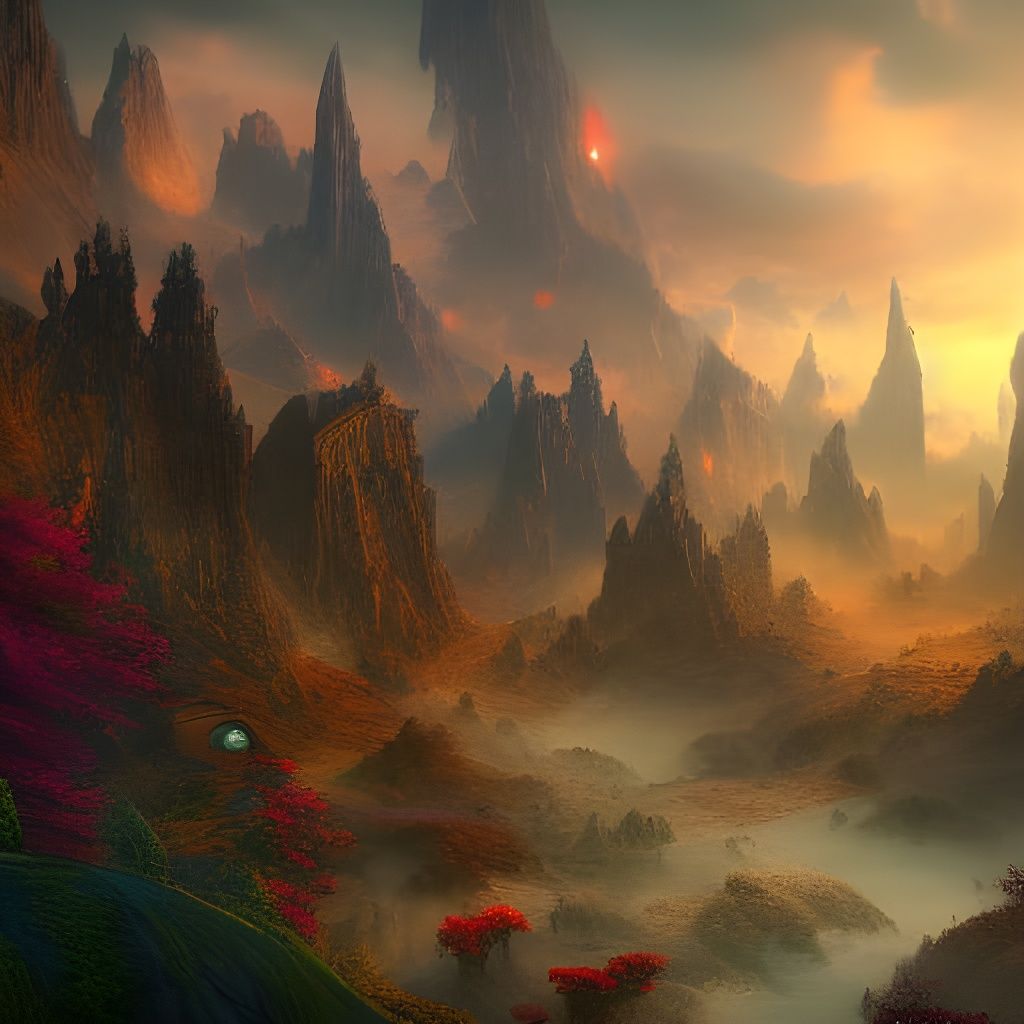 Fantastical Matte Painting in Deep Color