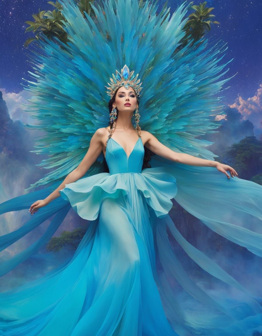 Firecracker Empress in Opal Aesthetic Tropical Oasis