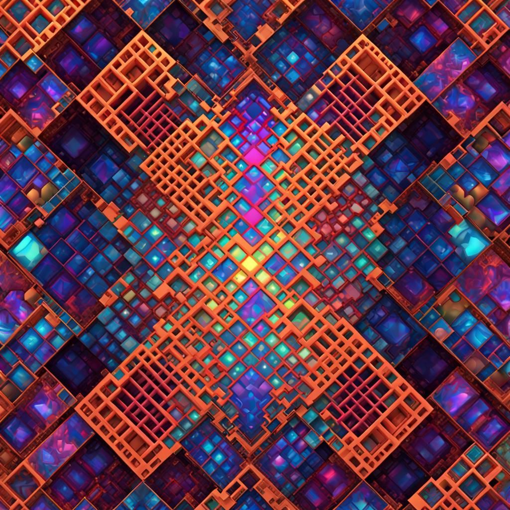 Fractal Lattice Webbing in Multicolored Dimensions