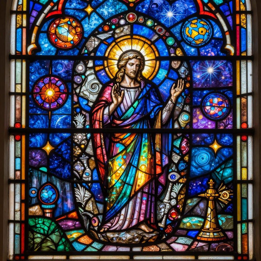 Philosopher's Stone in Stained Glass Shrine