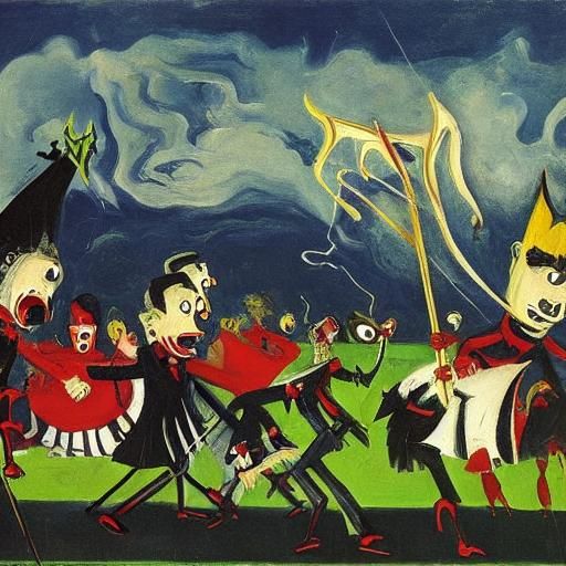 Vampire Tournament: Animated Expressionist Style