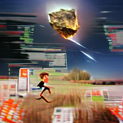 Meteor Strike: Apocalyptic Landscape of Impending Destructio...