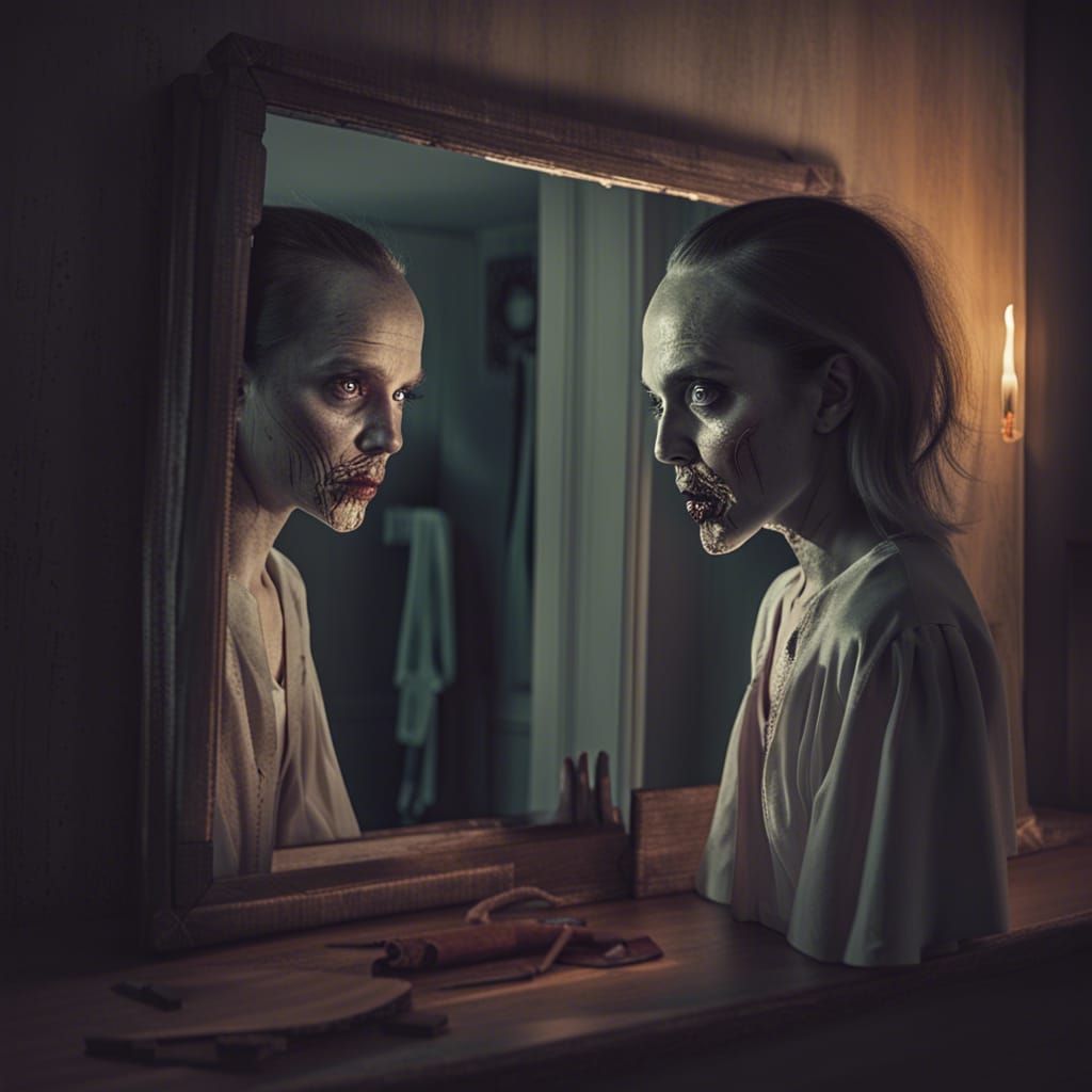 Horror Unveiled: Monster Behind the Mirror