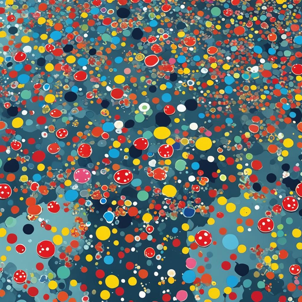 Polka Dot Reflection in Matisse Colors