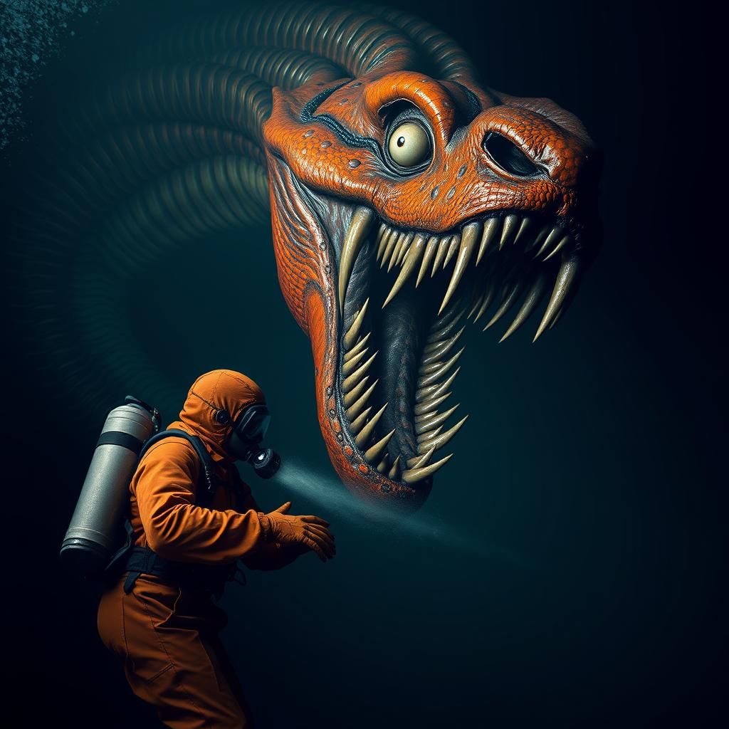 Massive Serpentine Horror Emerges from the Abyss