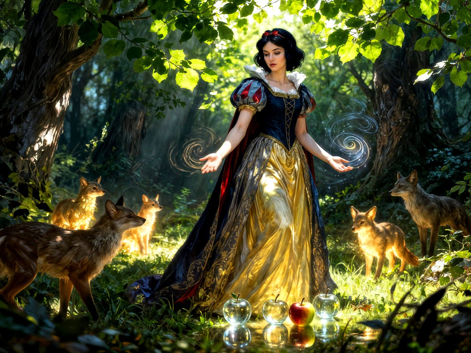 Snow White in Enchanted Forest Glade