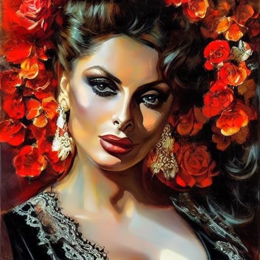 Sophia Loren #22 [Hot Wax Painting]