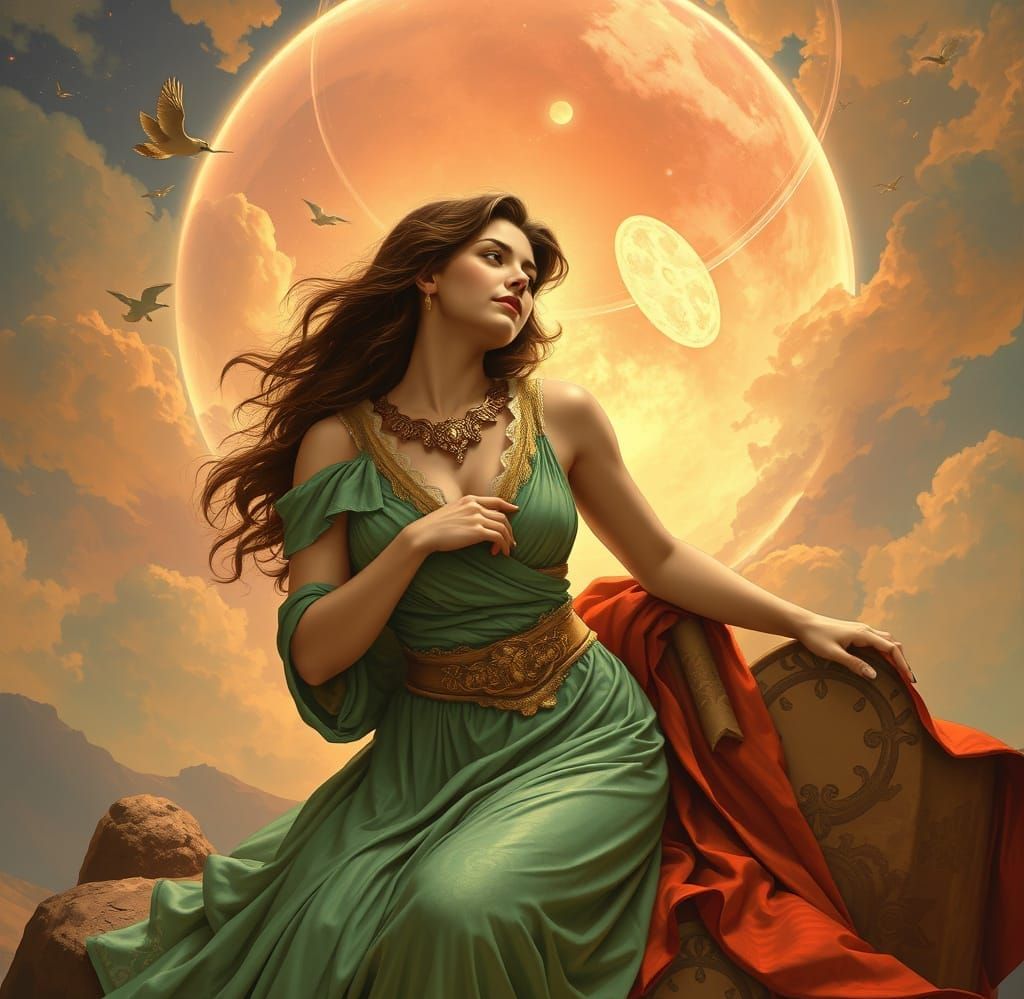 Art Nouveau Goddesses in Elegant, Whimsical Styles