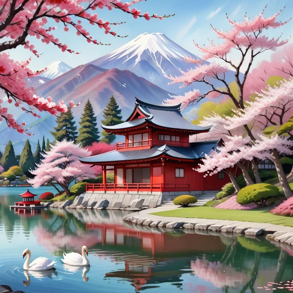 rendition of Shangrila resort, skardu