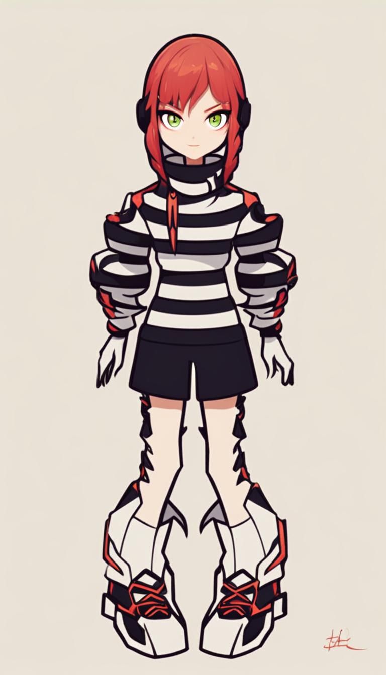 Attractive Monster Girl Character in Light Style