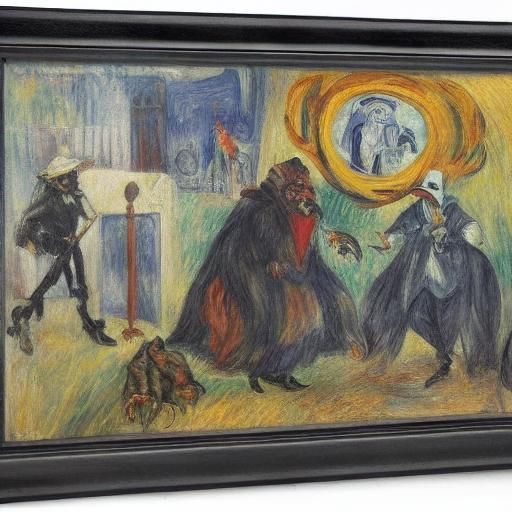 Plague Doctor's Vegetarian Vow: An Expressionist Portrait