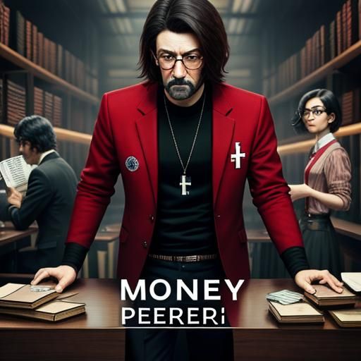 Money Heist Professor Portrait: Digital Illustration
