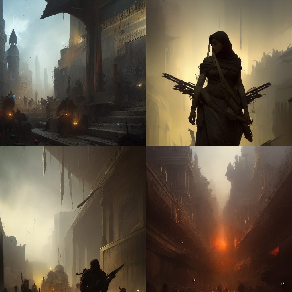 Dark Fantasy Iraq Concept Art in 8K