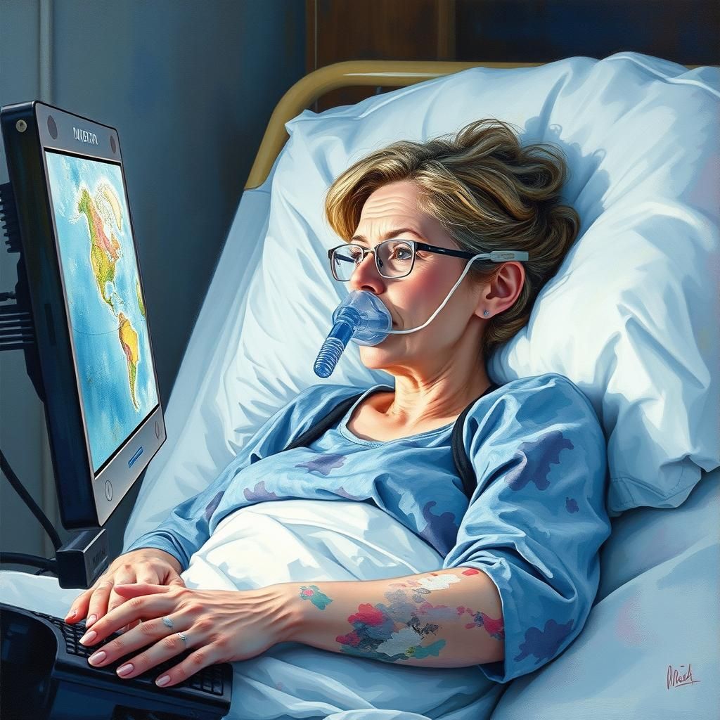 Eye-Controlled Art: A Gouache Impressionist Masterpiece