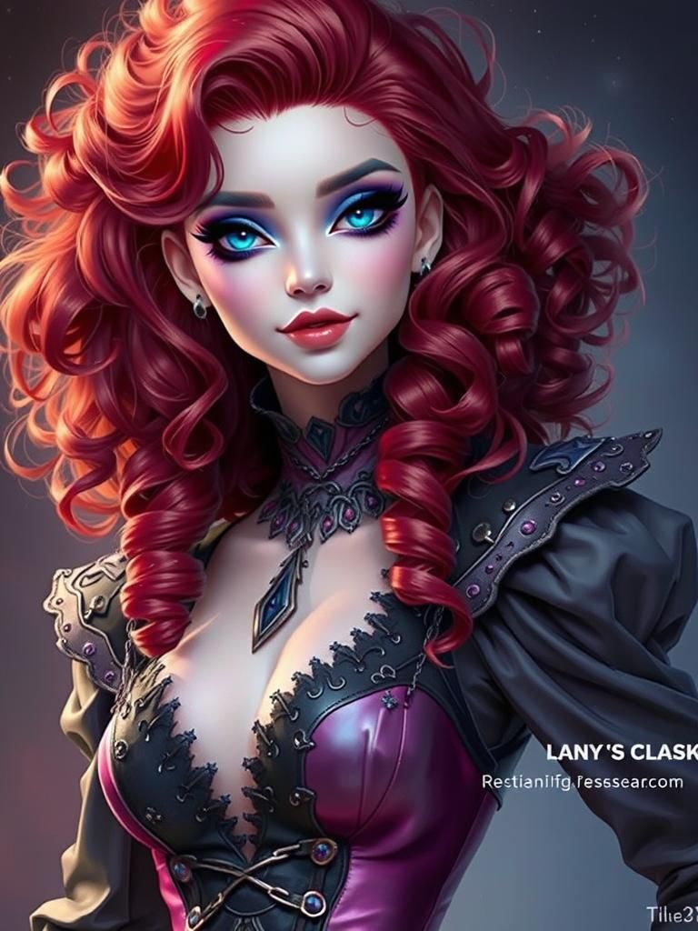 Woman in Black Lightning Against Night Sky