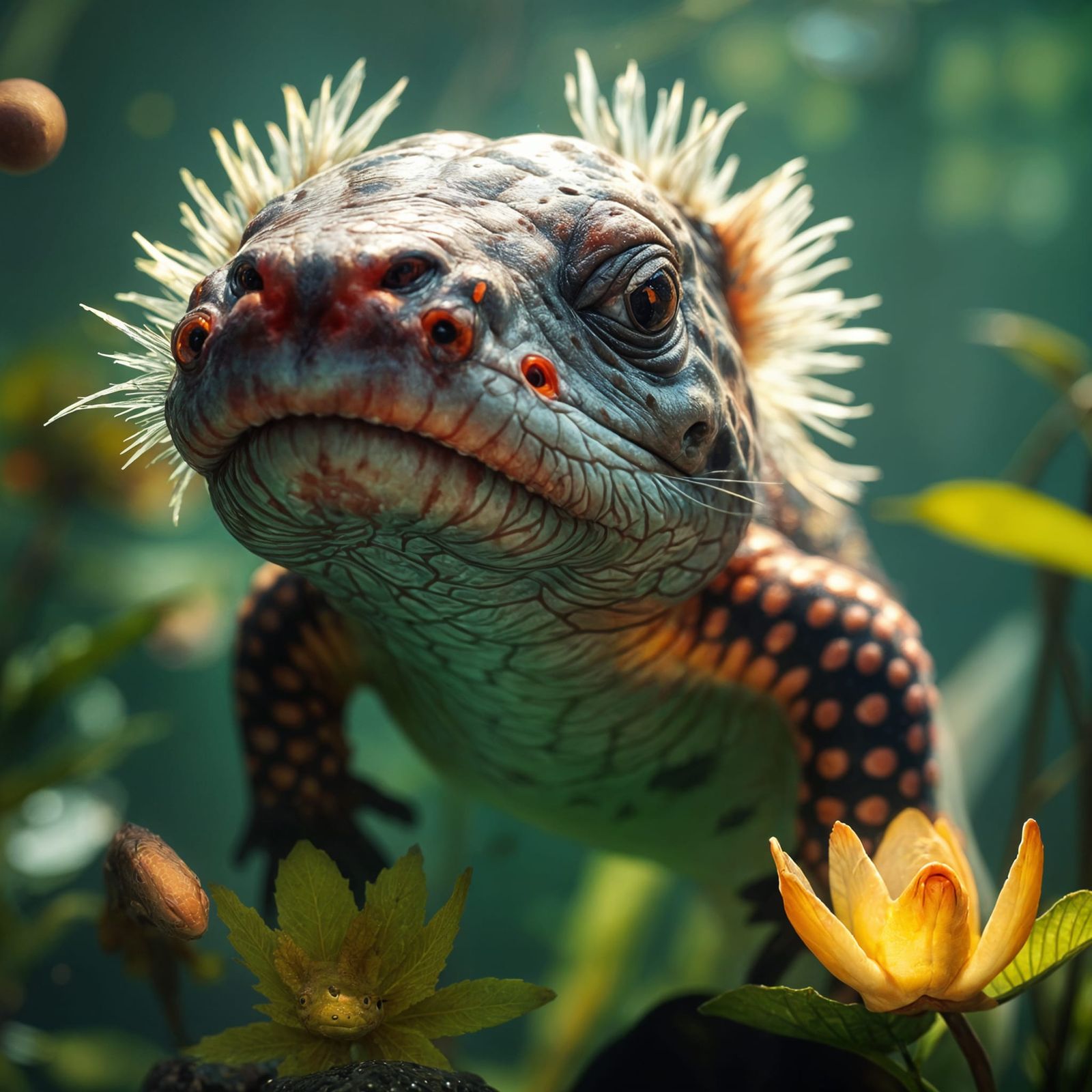 Michael Jackson as a Wise Axolotl Water Jaguar