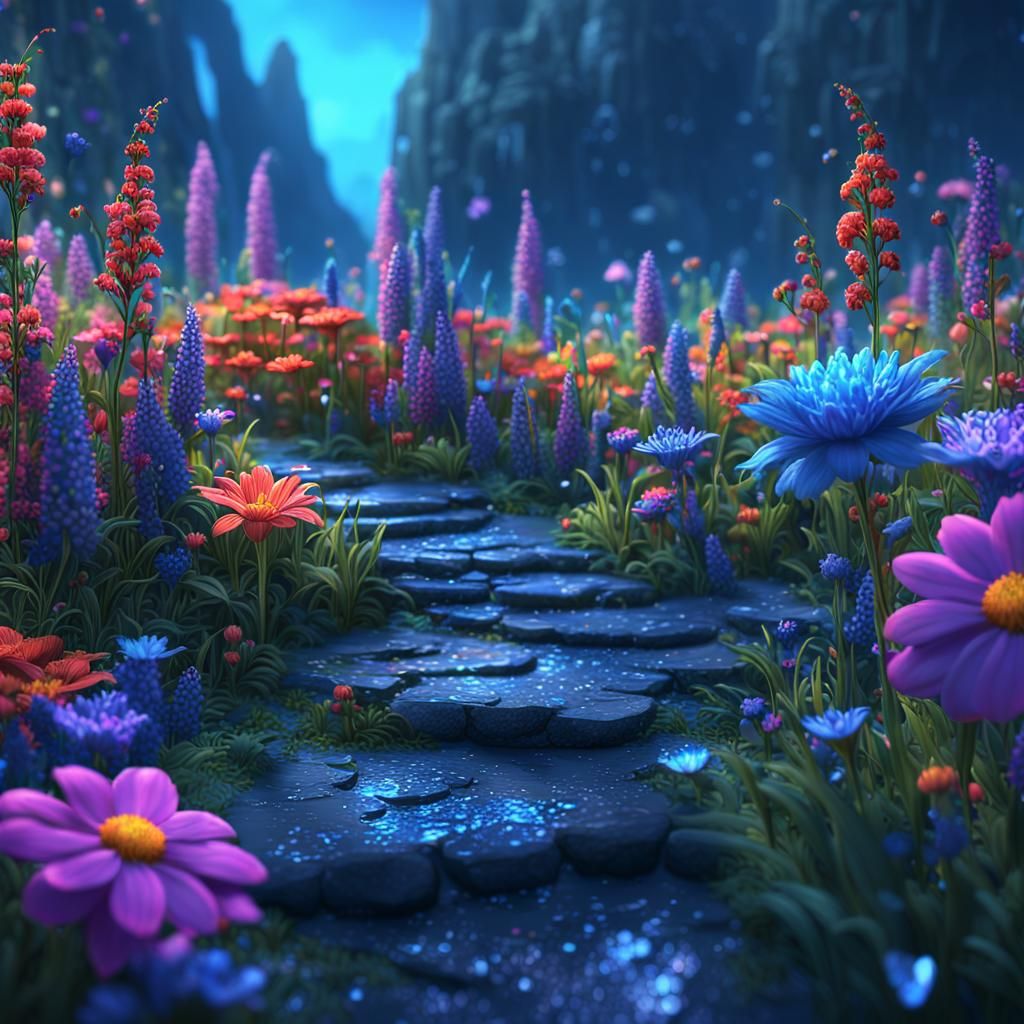 Fantastical Flora in Detailed Digital Painting