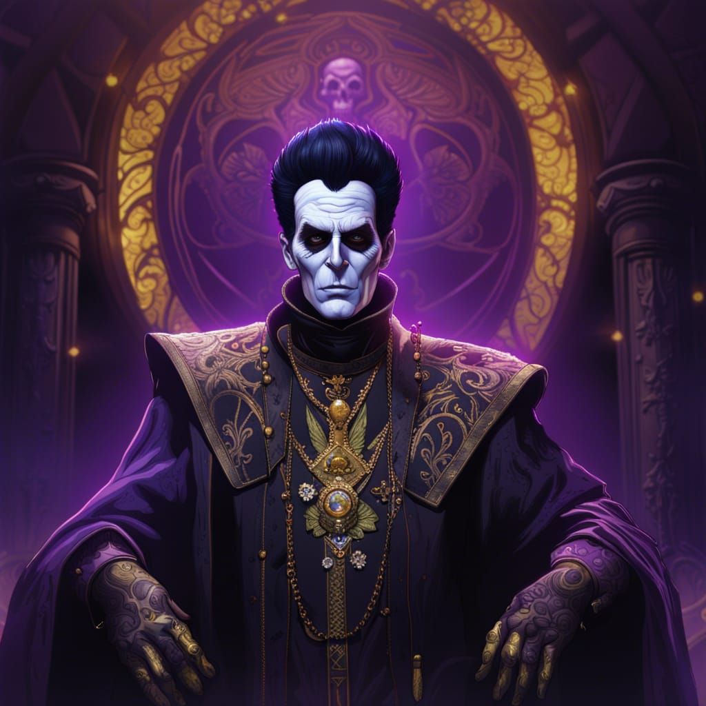 Papa Emeritus Blessing in Dark Fantasy Style