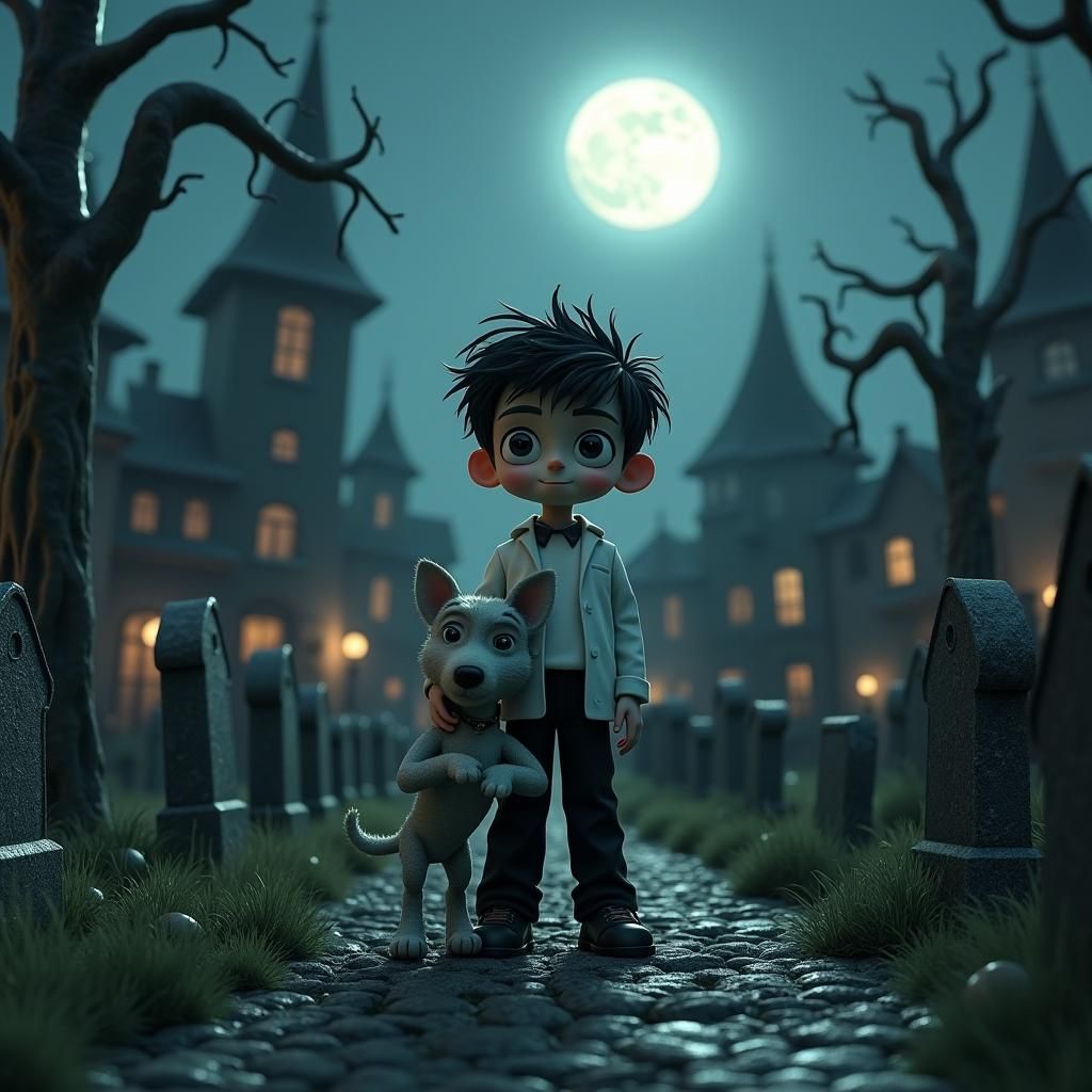 Frankenweenie Claymation in Henry Selick Style