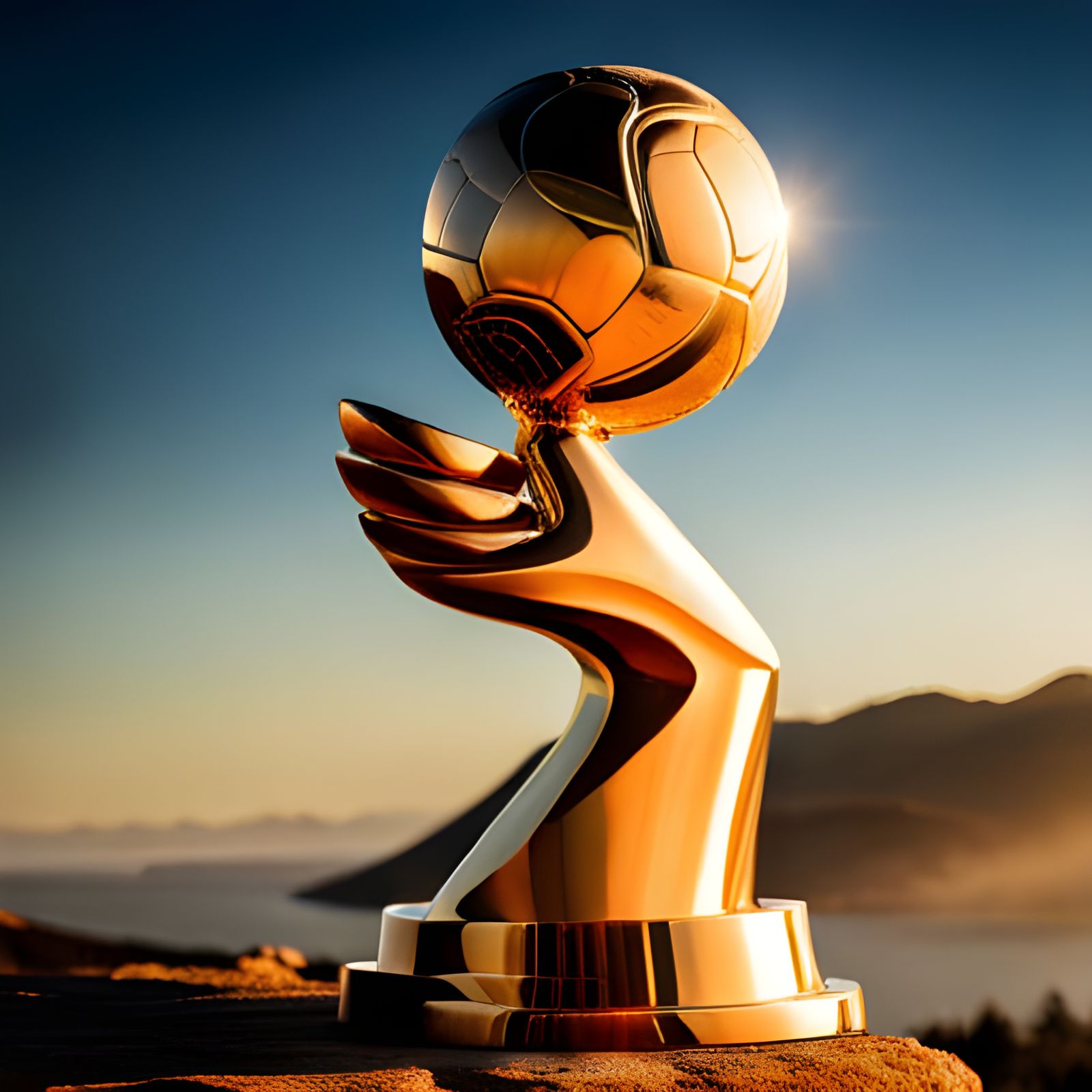 Rock climbing world cup trophy