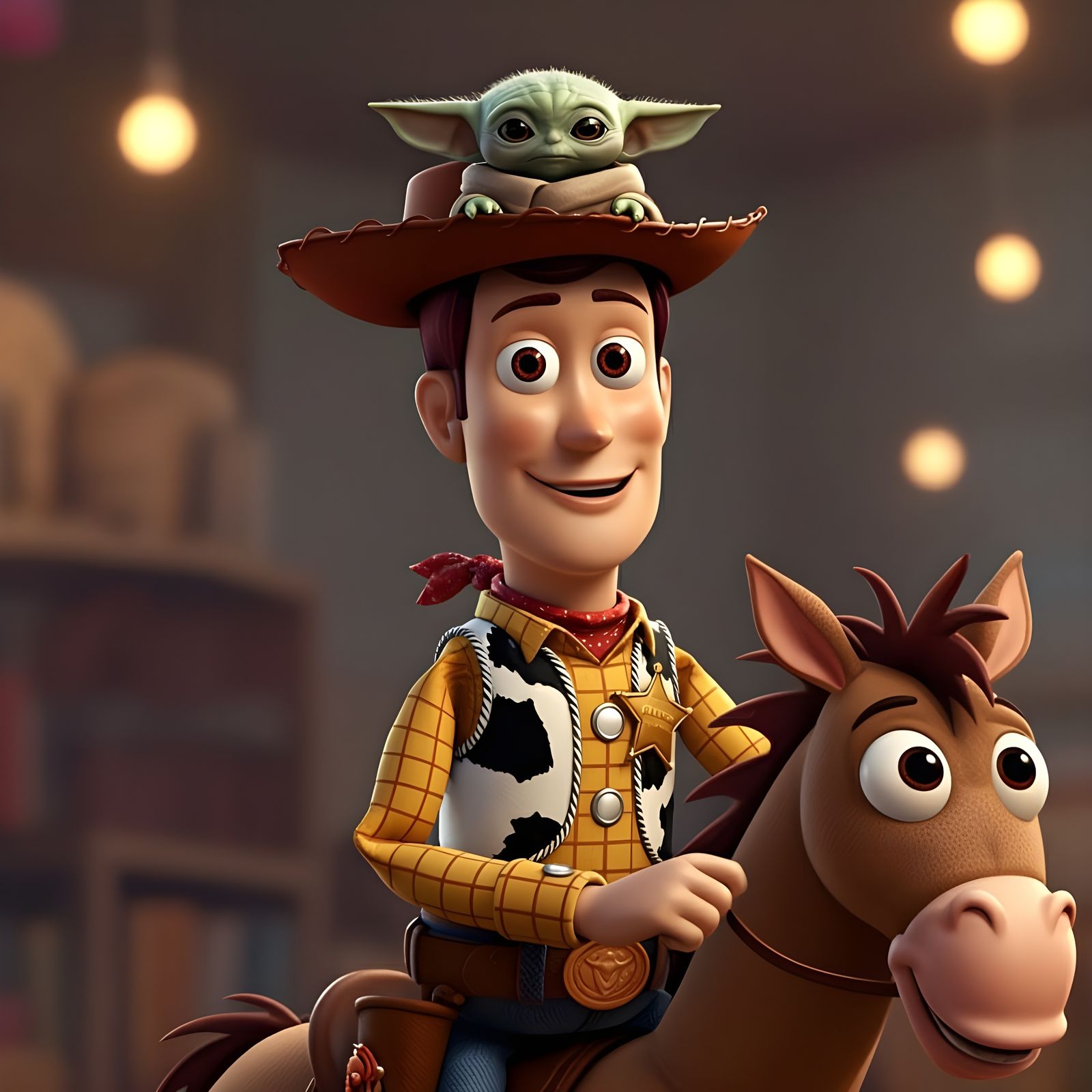 Woody meets Baby Yoda ❤️❤️❤️