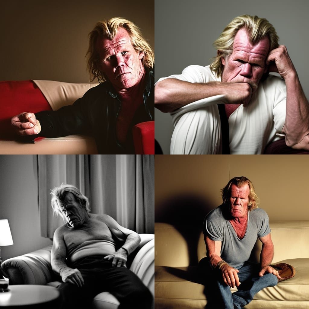 Nick Nolte: Moody Portrait on a Sofa