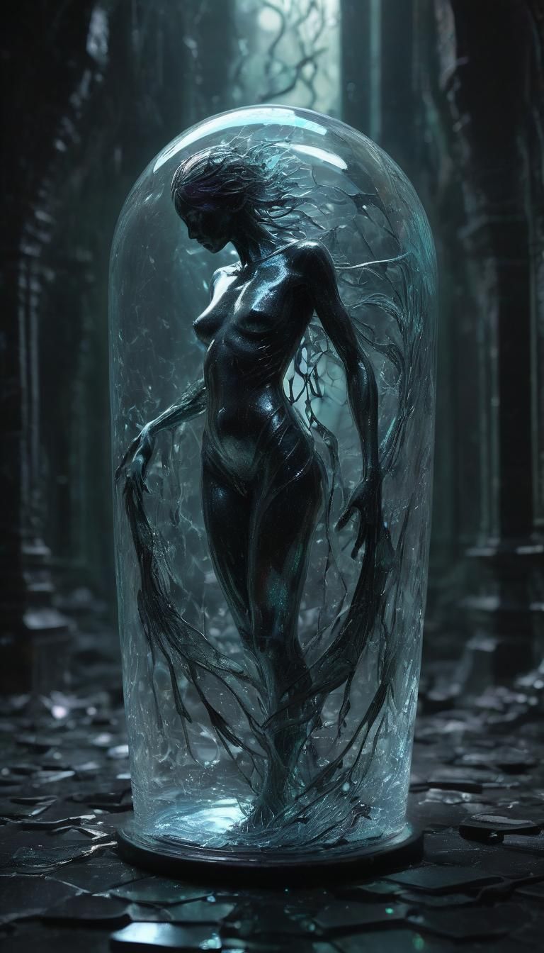 Despair Embodied: Mythical Being in Broken Glass