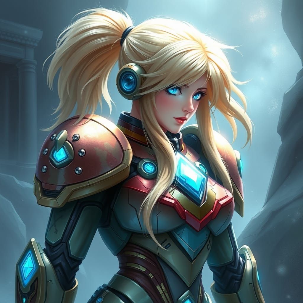 Zero Suit Samus in Ethereal Fantasy Style