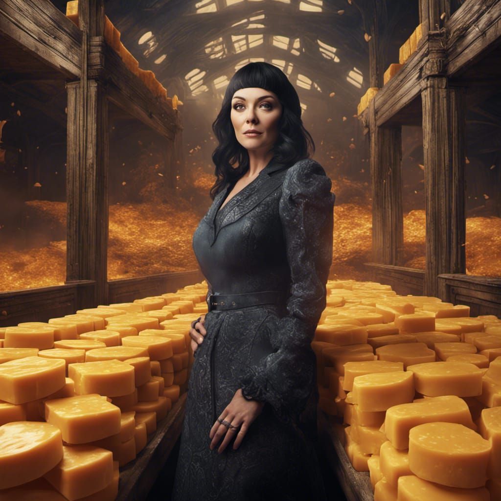 Martine McCutcheon Buried Under Cheddar, Detailed Matte Pain...
