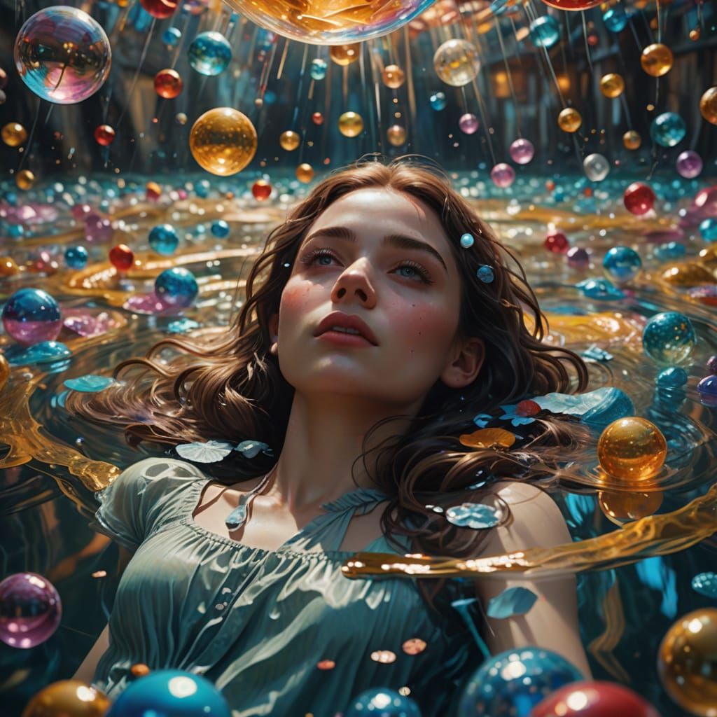 Ethereal Woman in a Dreamlike State