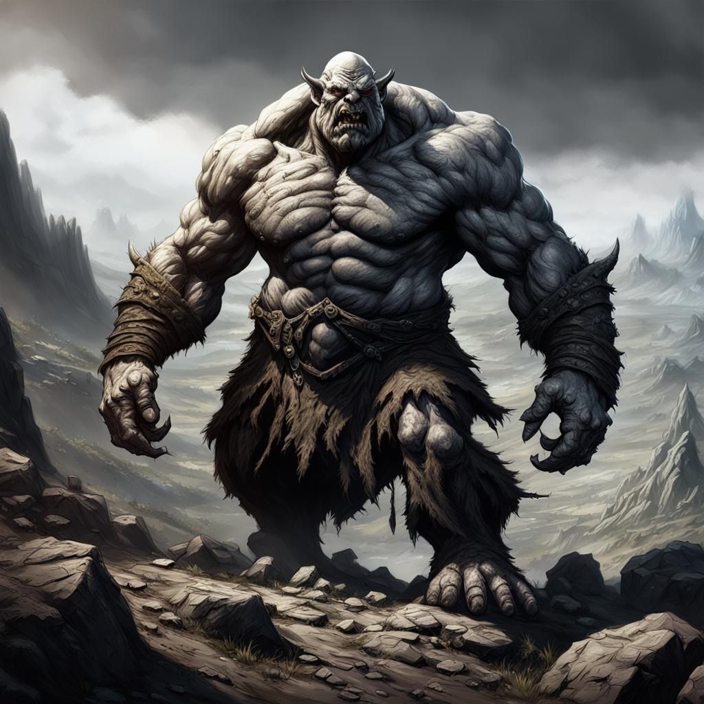 Ogre Berserker Concept: Dark Fantasy Art