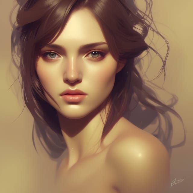 Detailed Portrait of a Gorgeous Lady in Digital Art Style