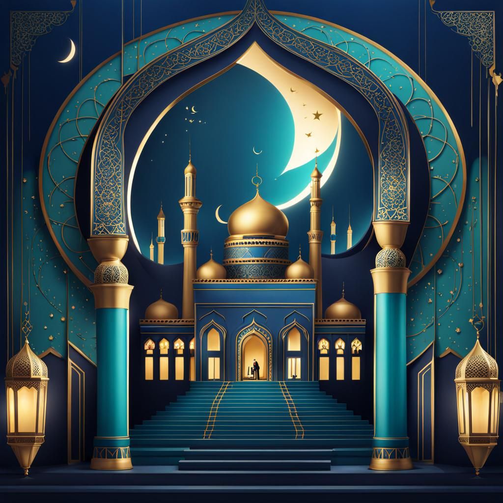 Ramadan Greeting for Real Estate in Detailed Matte Painting