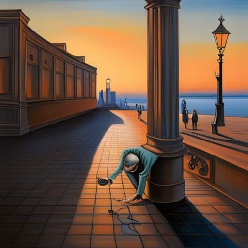 Surreal Melting Figure: An Advanced Soul's Experience