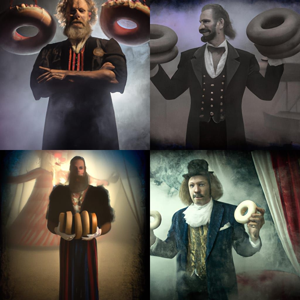 Sinister Ringmaster in Creepy 1830s Circus