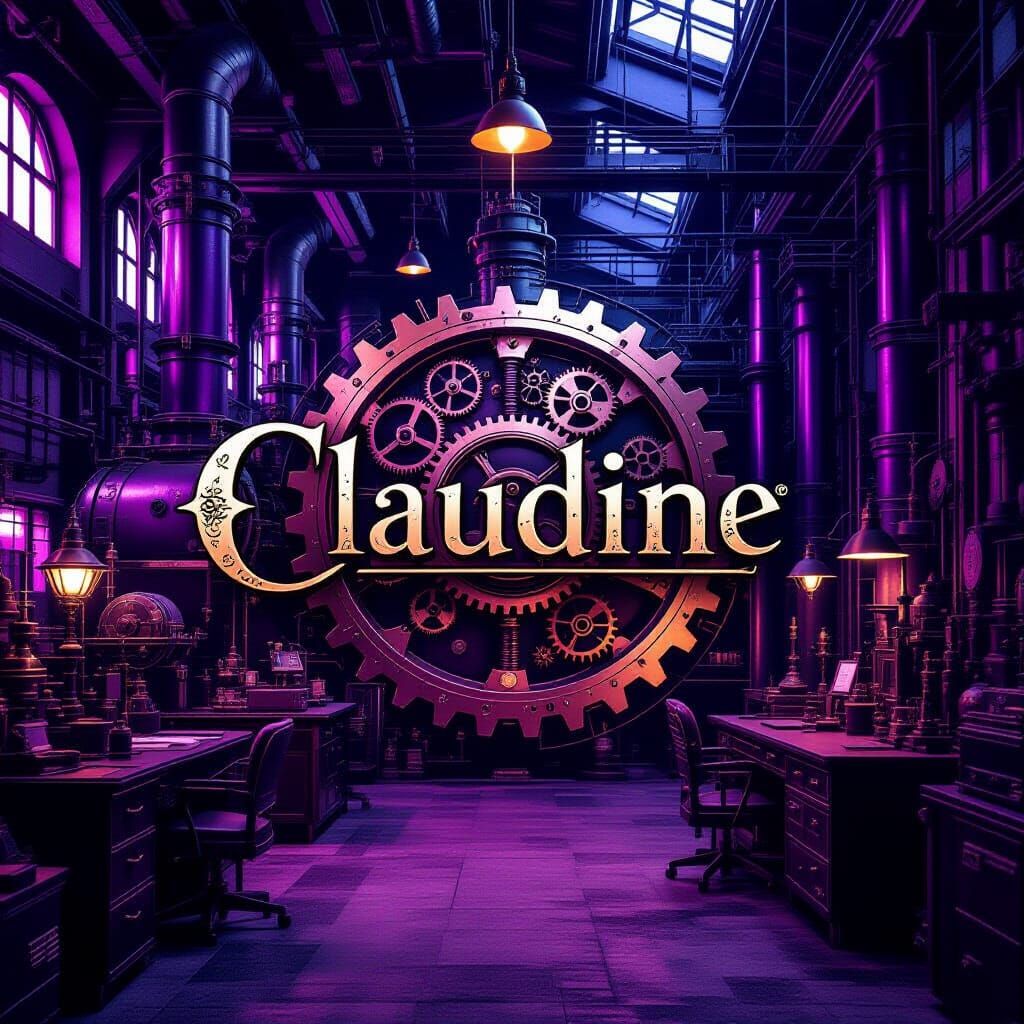 Steampunk Factory with 'Claudine' in Lilac and Violet