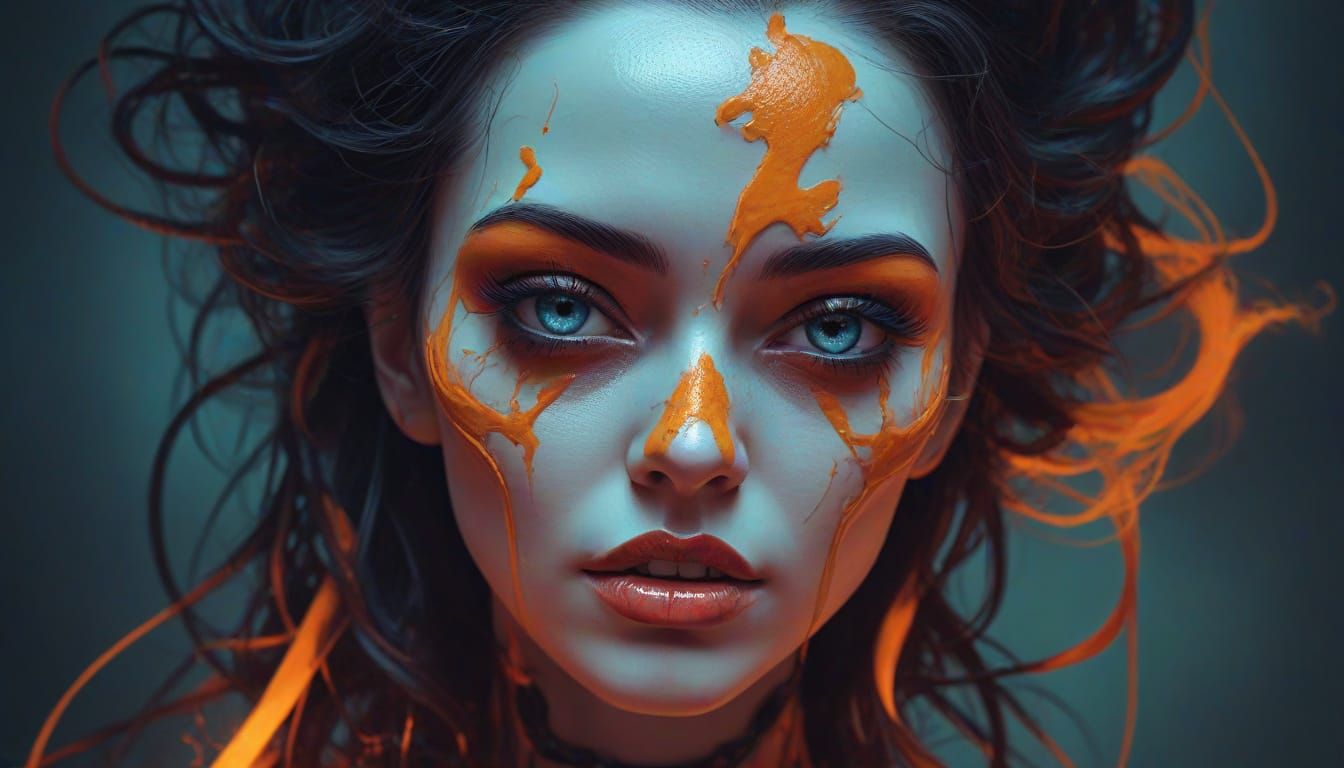 Surreal Gothic Horror Sci-Fi Character Portrait