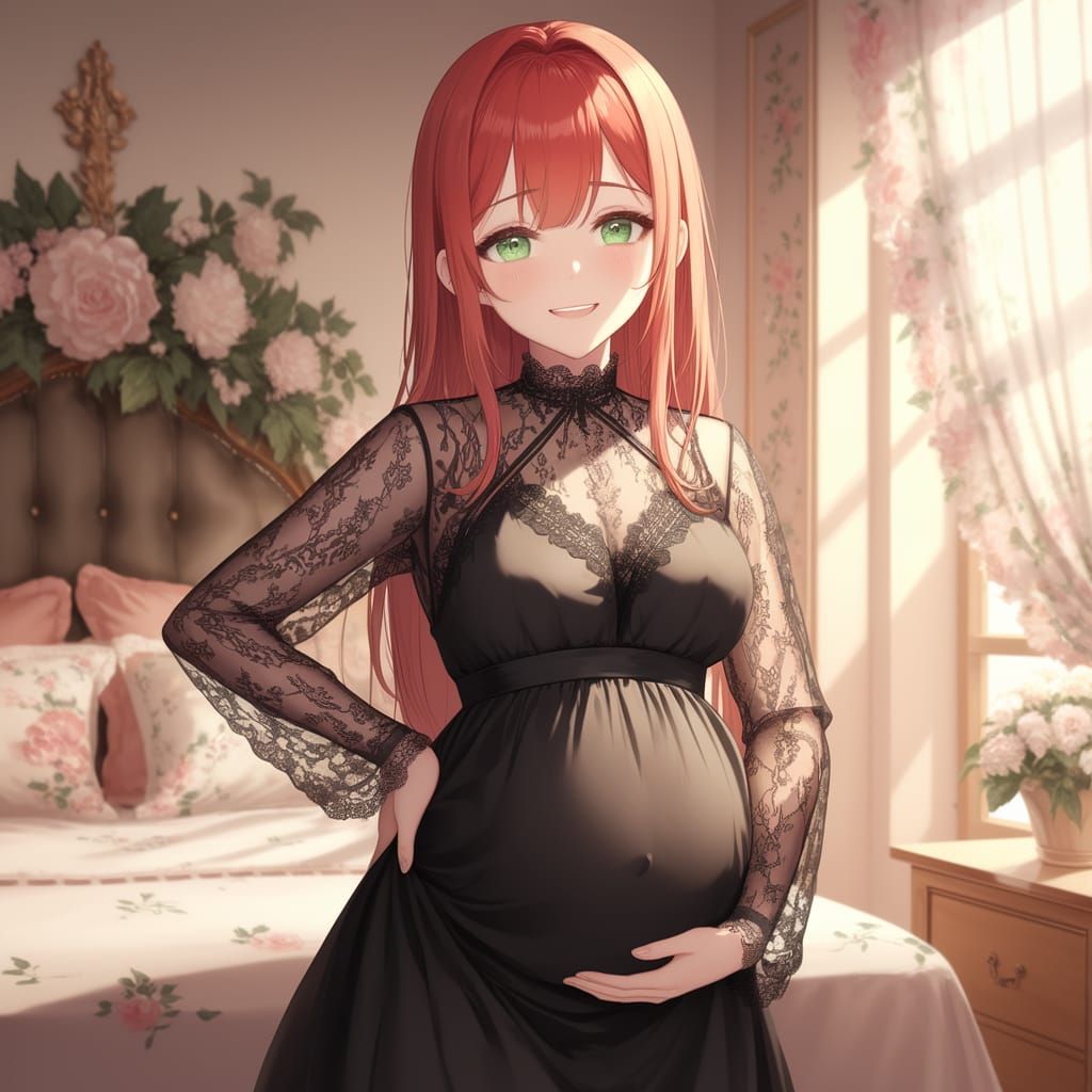 Serene Anime Mother Adorns Pastel Bedroom