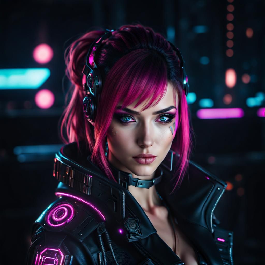 Cyberpunk 2066 Girl ⚙️ Dark Vaporwave ⚙️ LoRA Preview