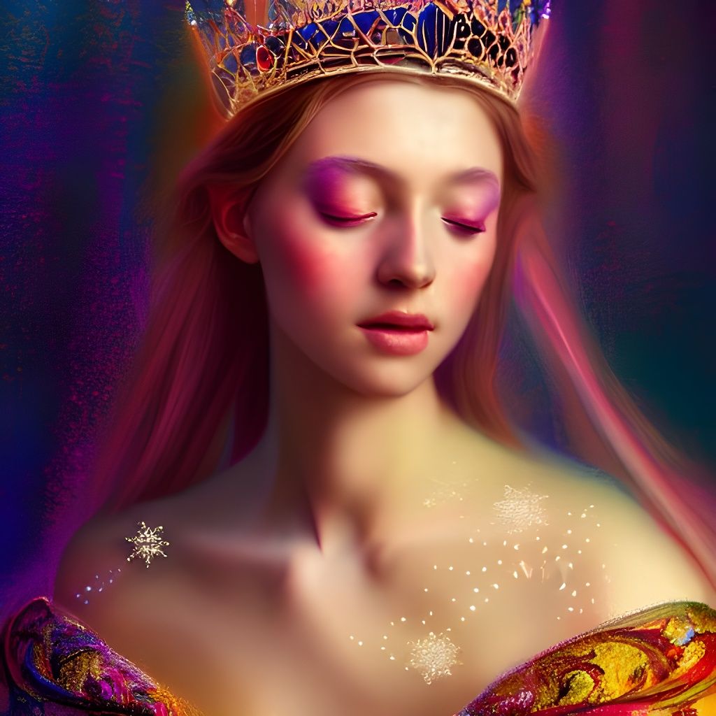 Ethereal Medieval Princess in Digital Painting