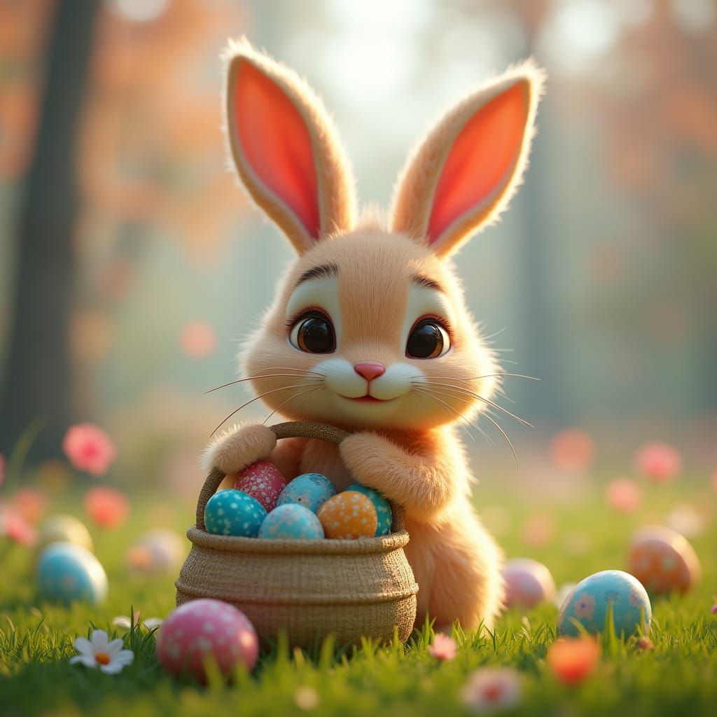 Ethereal Easter Bunny Fairy in Vibrant 8K HD