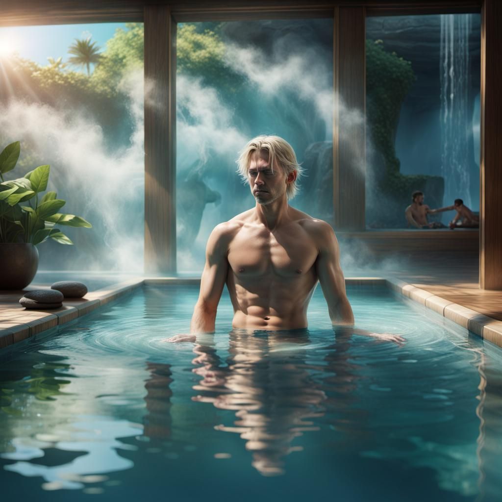Janzu Session in Spa Pool: Digital Matte Painting