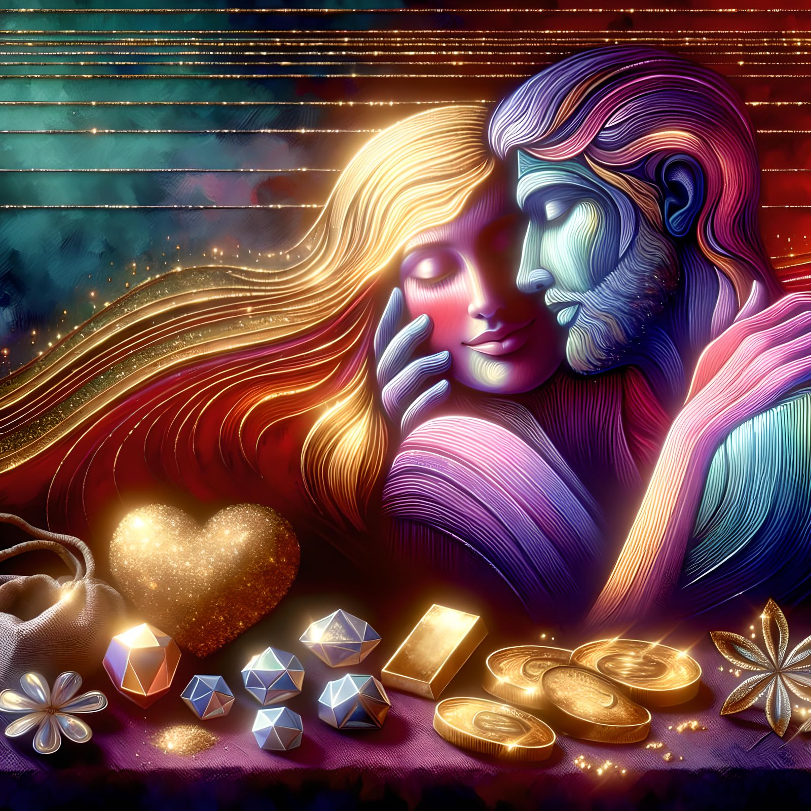 Romantic Scene: Love Overcomes Material Wealth