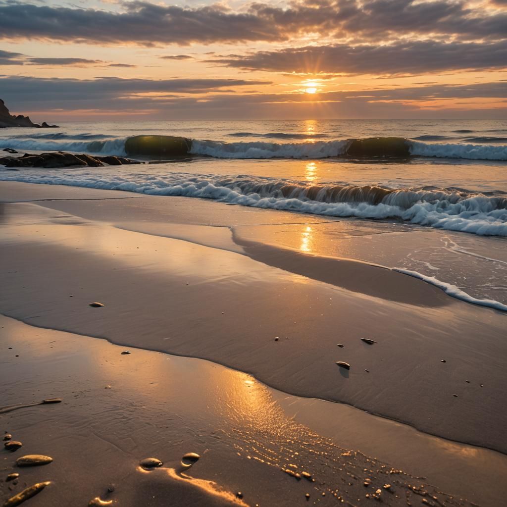 Dramatic Sunset at Second Beach Landscape Photography