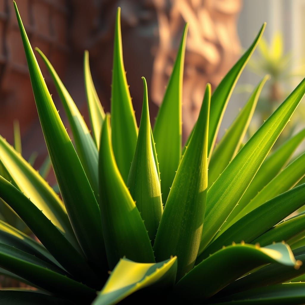 Aloe Vera Plant in 3D Game Cinematic Style