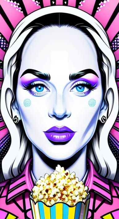 Symmetrical Pop Art Figure in Perfect Proportion