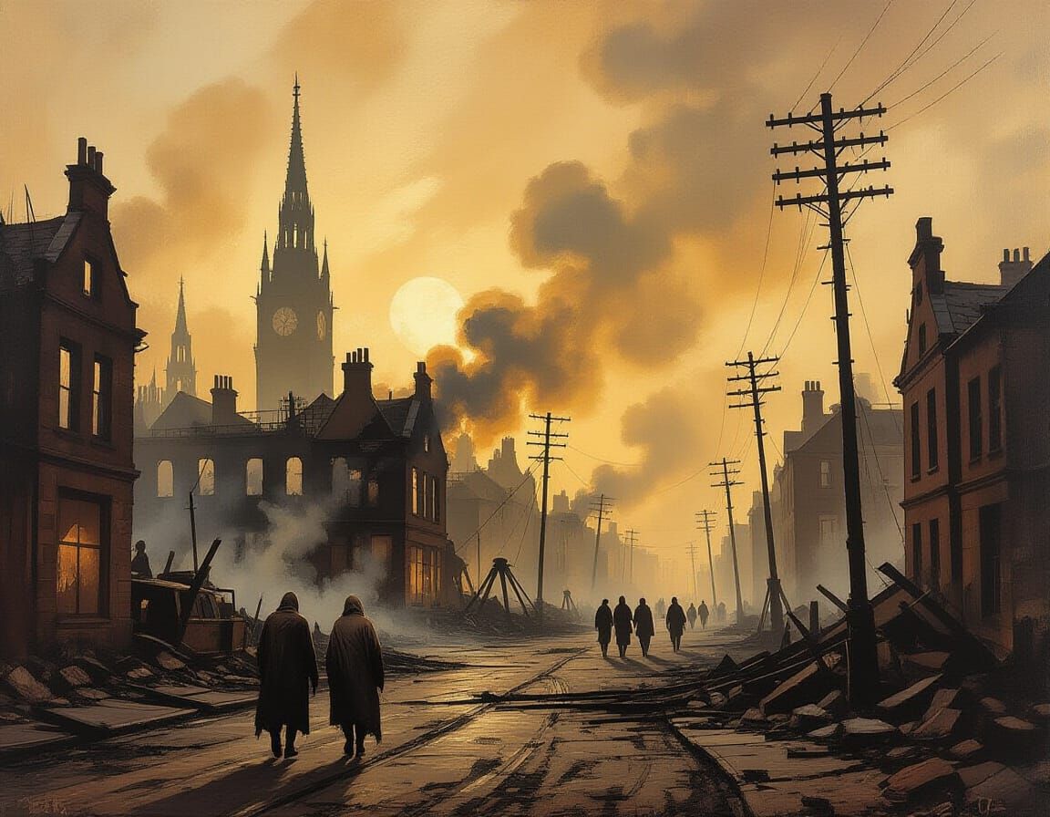 Post-Apocalyptic London in Sepia Tones